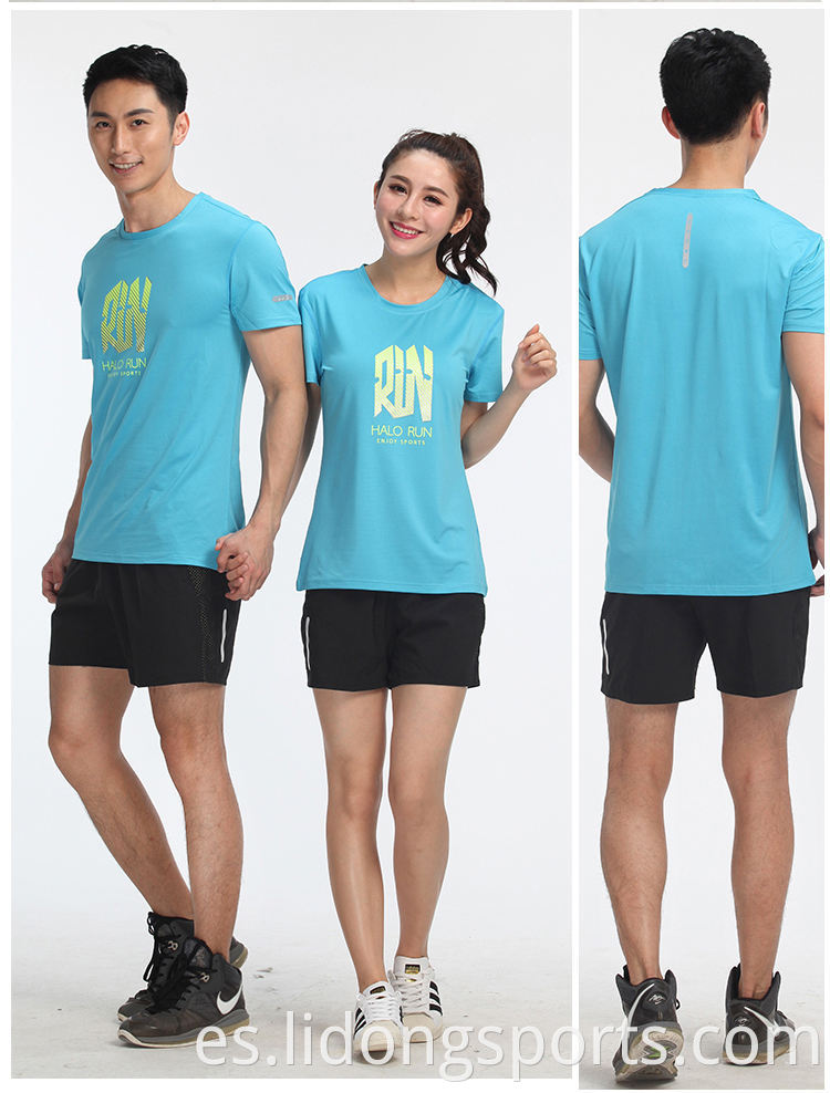 Cheap Gym Fit Dry Seco Polyester Running T-shirt Llav Plain Custom Publy T Shirt